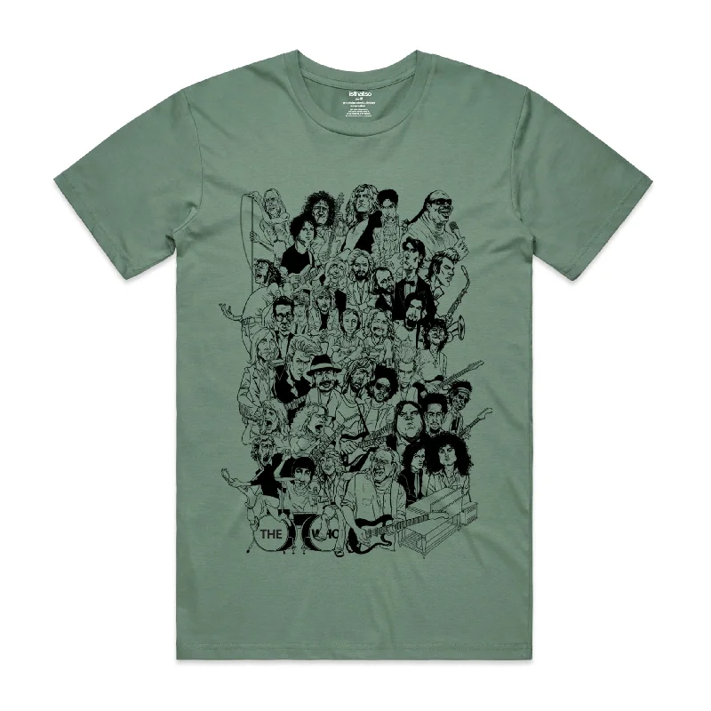 Isthatso Cotton Graphic T Shirt - Rockstars 2 - Sage Green