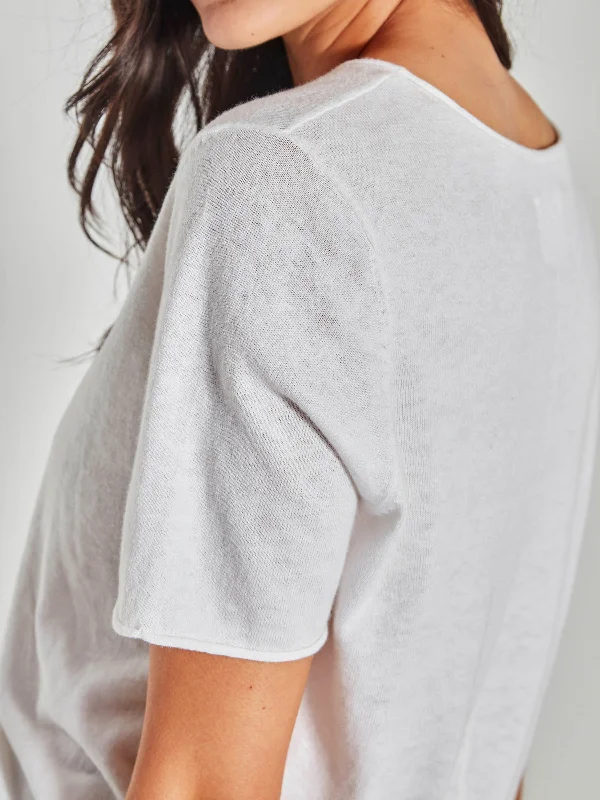 JHL Crew T (Fine Cotton Cashmere) White