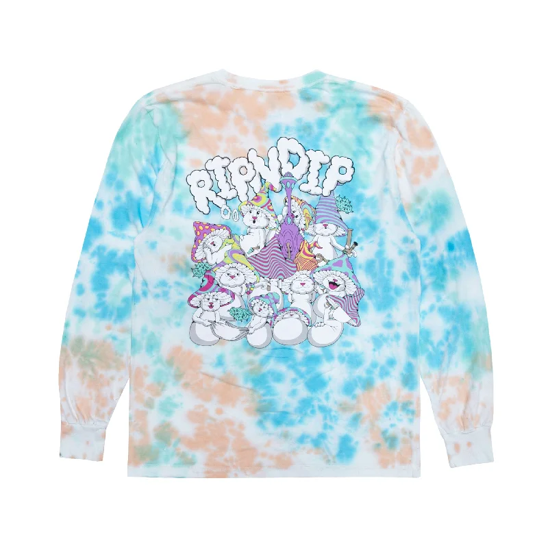 Kaleidoscopic Long Sleeve (Light Blue/Peach Tie Dye)