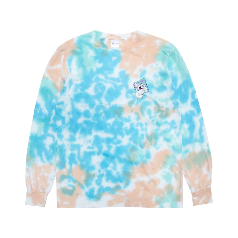 Kaleidoscopic Long Sleeve (Light Blue/Peach Tie Dye)