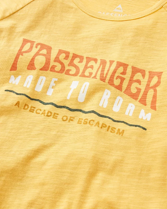 La Sarena Recycled Cotton Oversized LS T-Shirt - Ochre Yellow