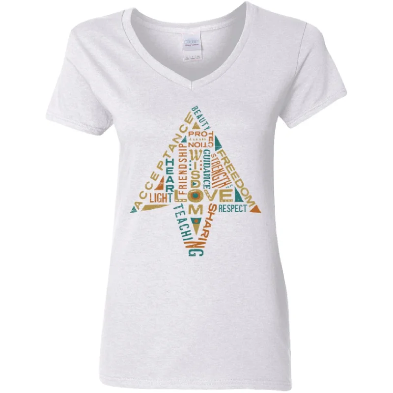 Ladies' 5.3 oz. V-Neck Women's T-Shirt, Father