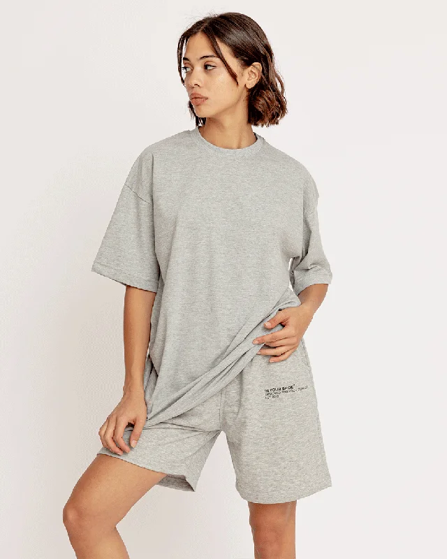 Light Grey Basic Oversized Tee