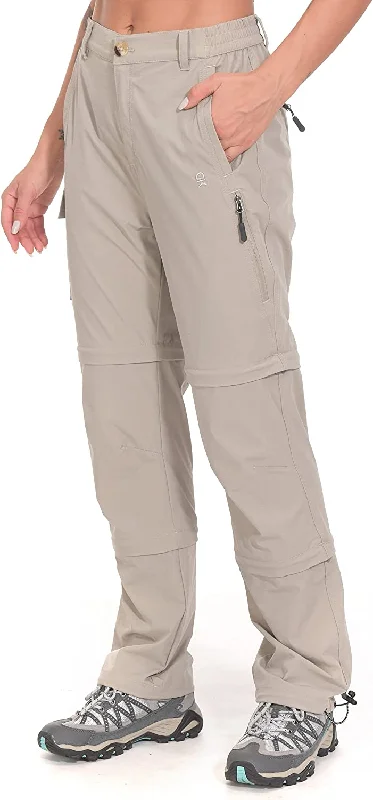 FashionSierra - Women's Stretch Convertible Pants Zip-Off Quick-Dry Hiking Pants