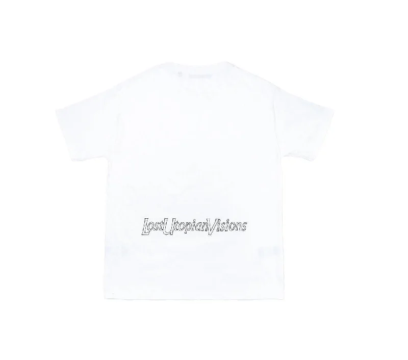 Lost Utopian Visions LUV Outline Logo SS Tee - White