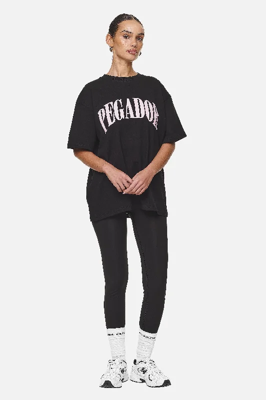 Miami Oversized Tee Black Flamingo