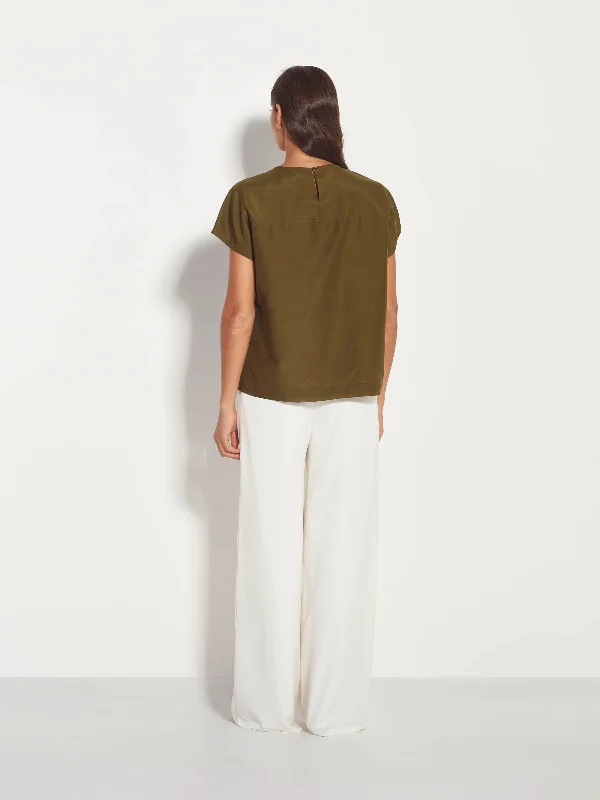 Mira Blouse (Cotton Silk) Caper