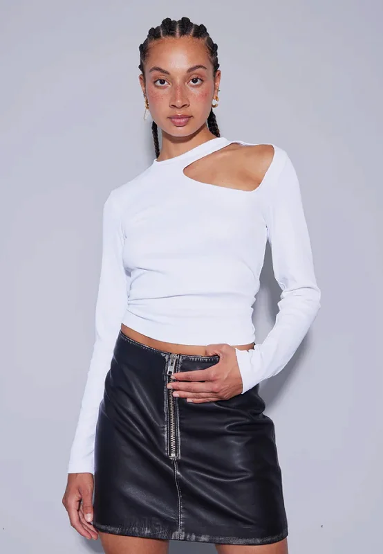 Party Cutout Blouse - White