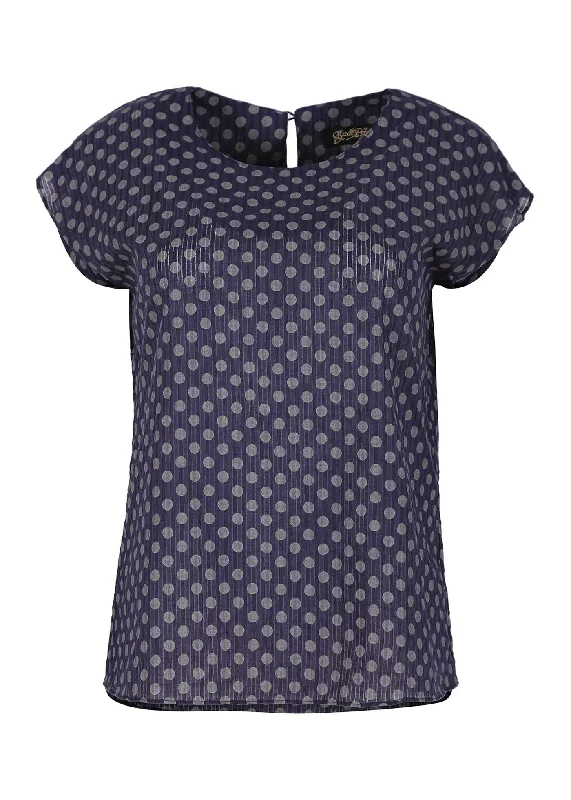 Polka Dot Tee Navy