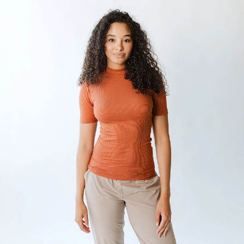 Puff Sleeve Tee, Rust