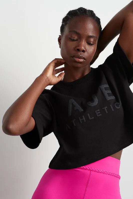 Quilted Logo Crop Tee 105