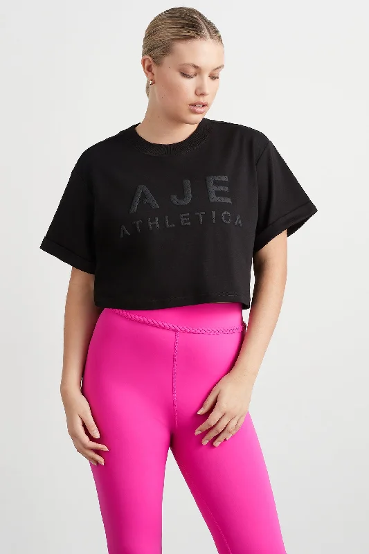 Quilted Logo Crop Tee 105