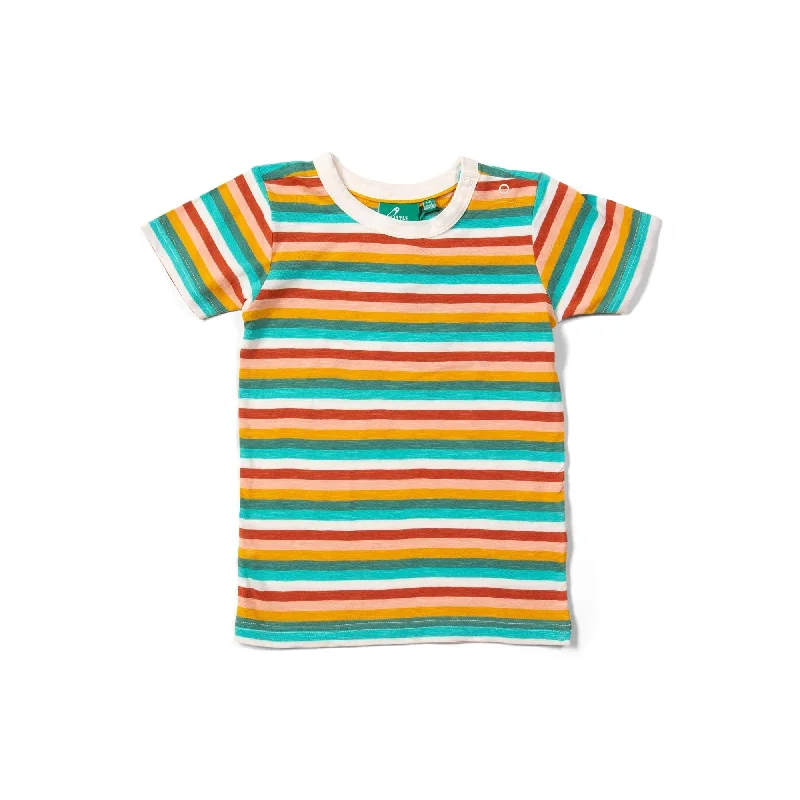 Rainbow Stripe Summer Short Sleeve T-Shirt - 2 Left Size 4-5 & 5-6 years