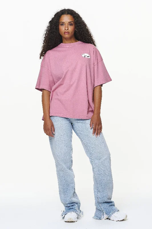 Savile Heavy Oversized Tee Vintage Washed Rust Pink