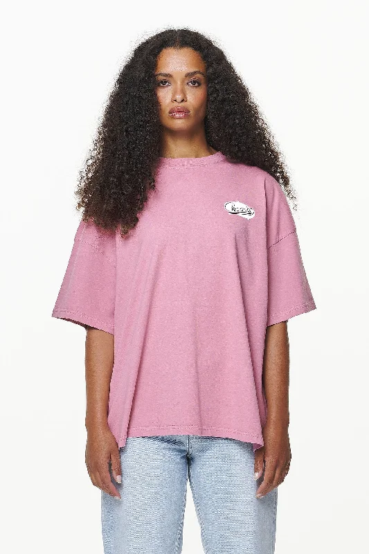 Savile Heavy Oversized Tee Vintage Washed Rust Pink