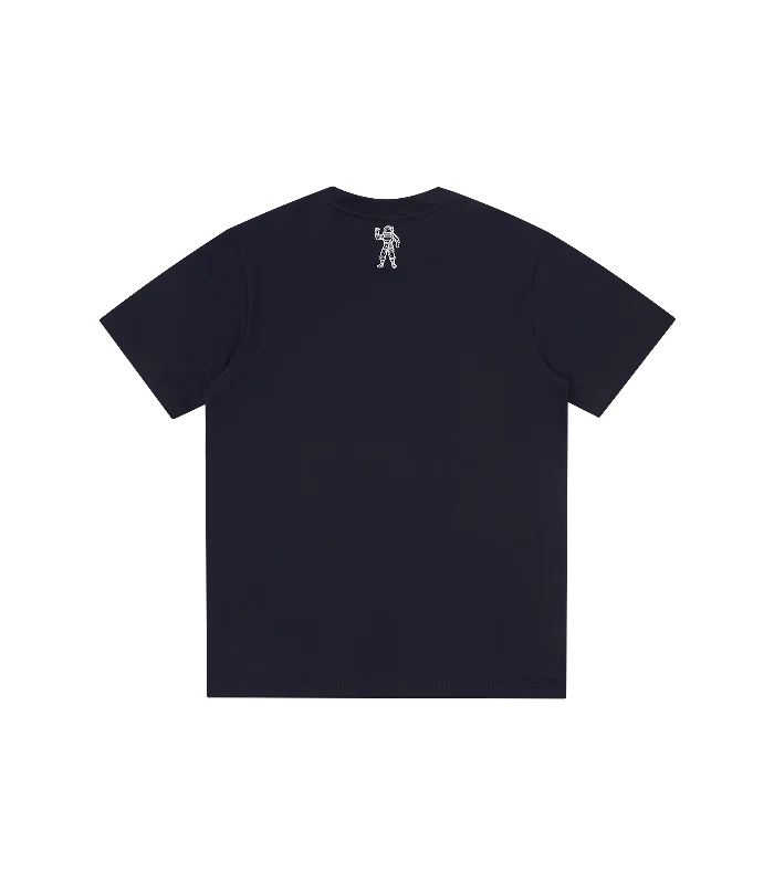 SMALL ARCH LOGO T-SHIRT - NAVY/WHITE LOGO