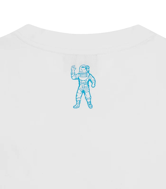 SMALL ARCH LOGO T-SHIRT - WHITE/BLUE LOGO