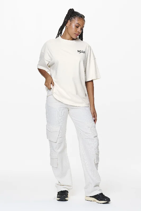 Sona Heavy Oversized Tee Washed Salty Cream