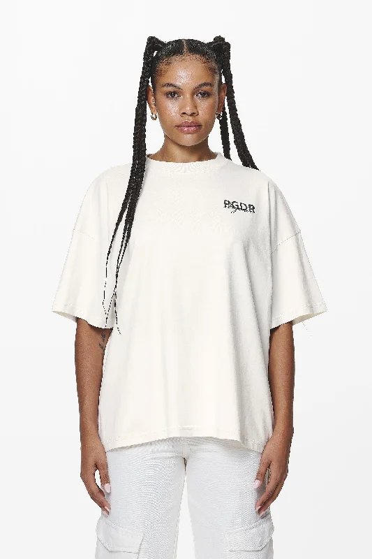 Sona Heavy Oversized Tee Washed Salty Cream