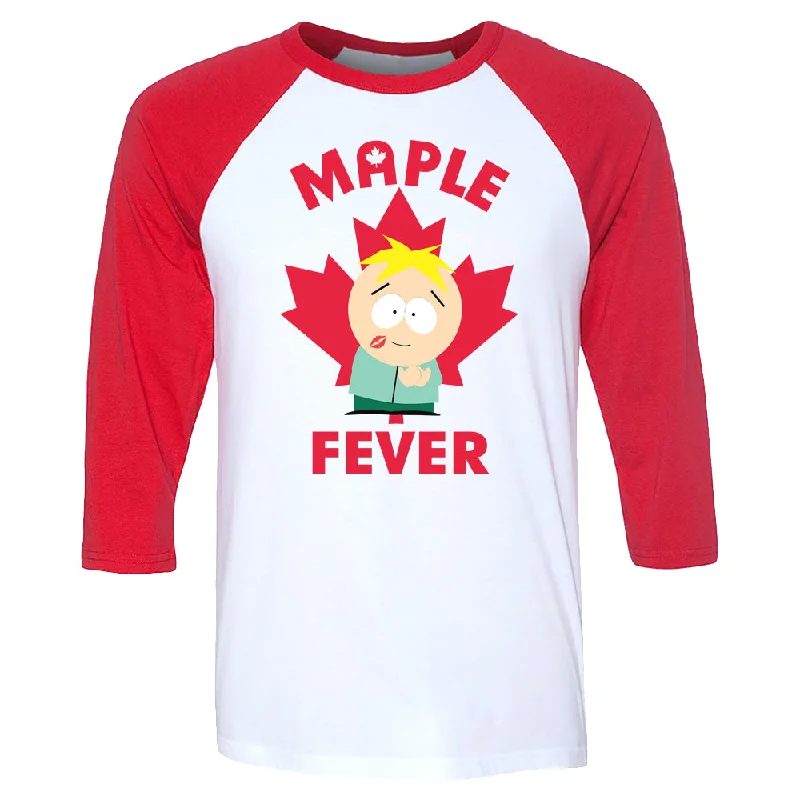 South Park Butters Maple Fever 3/4 Sleeve Baseball T-Shirt