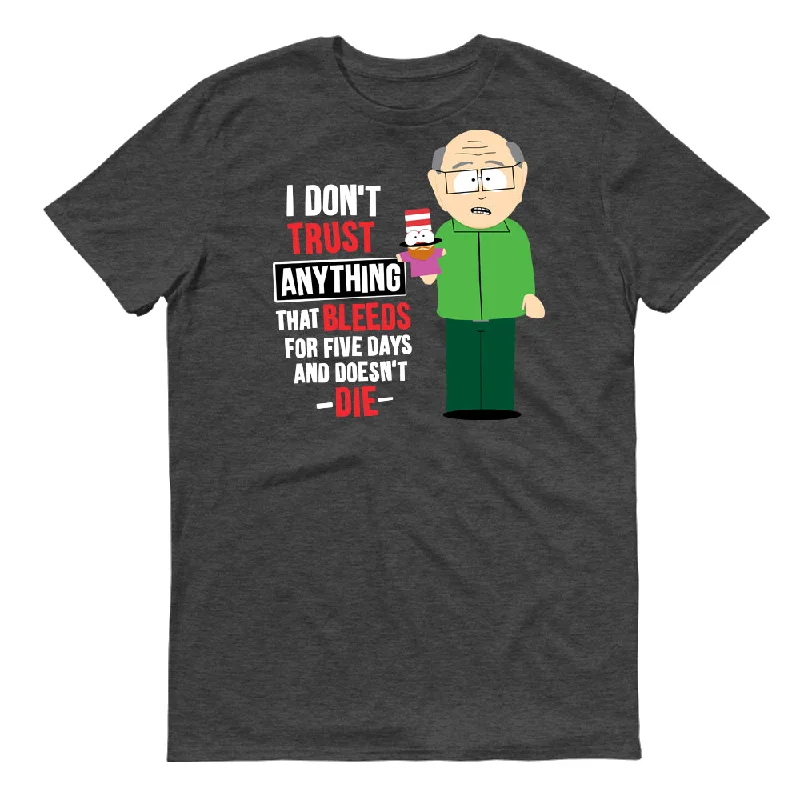 South Park Mr. Garrison Don't Trust Anything Adult Short Sleeve T-Shirt