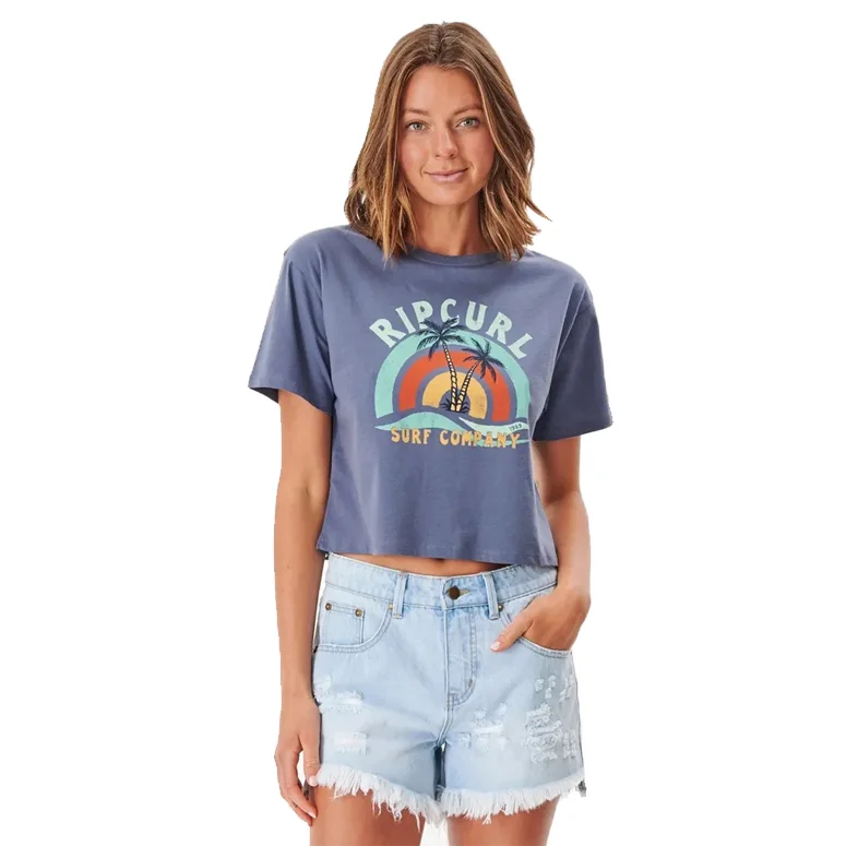 Sunny Paradise Crop S/S Tee