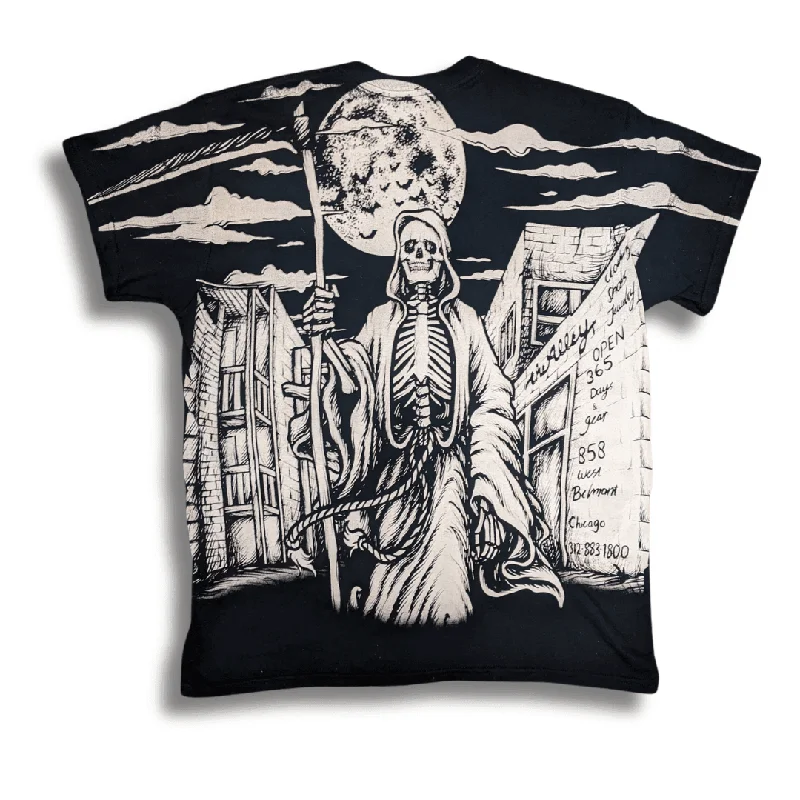 The Alley Huge Print Grim Reaper Tshirt