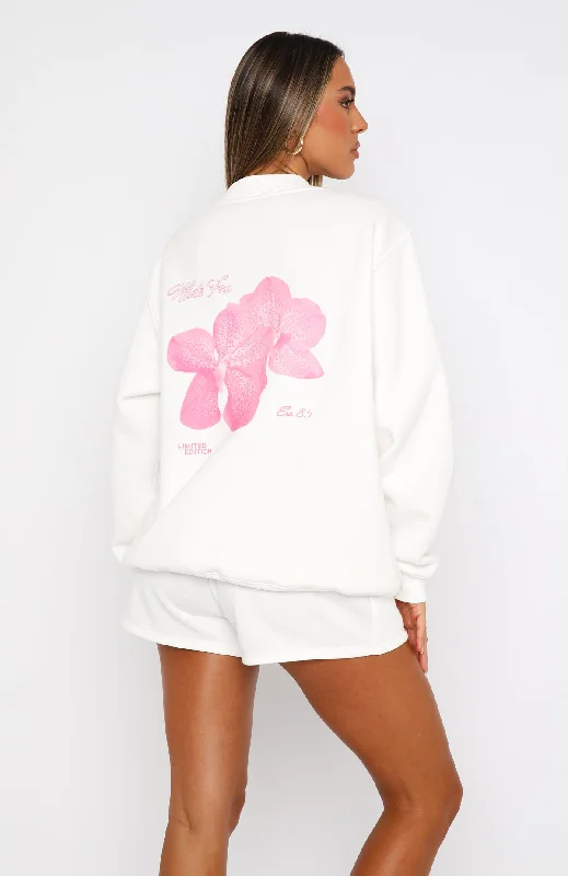 With Love Forever Oversized Sweater White