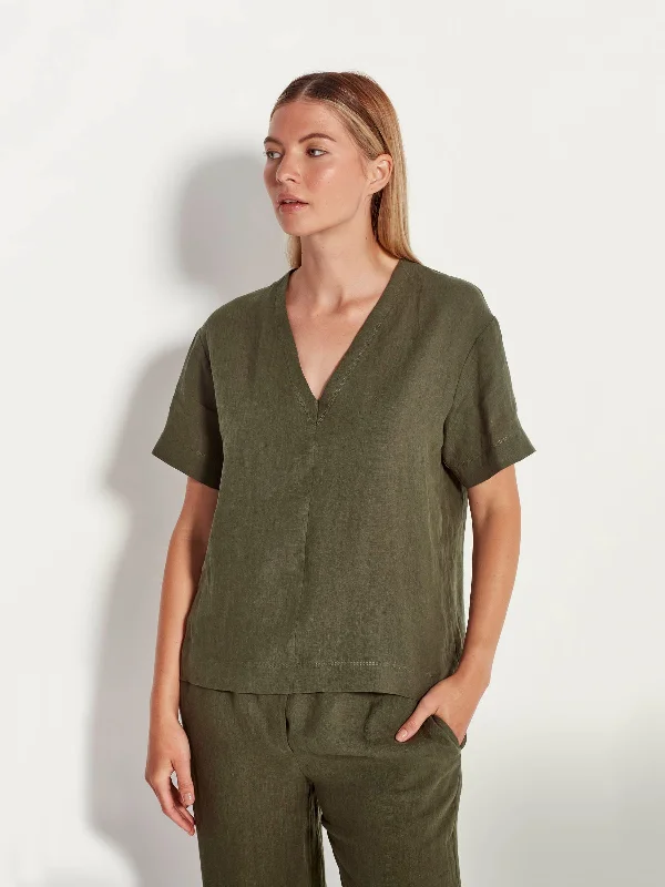 Yvette Top (Vintage Linen) Caper